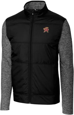 Cutter & Buck Men's Maryland Terrapins Stealth Full-Zip Black Jacket