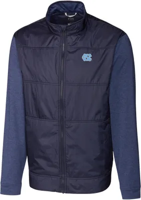 Cutter & Buck Men's North Carolina Tar Heels Navy Stealth Full-Zip Jacket