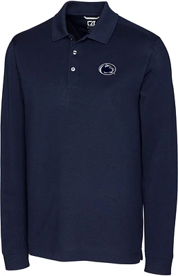 Cutter & Buck Men's Penn State Nittany Lions Blue Advantage Long Sleeve Polo