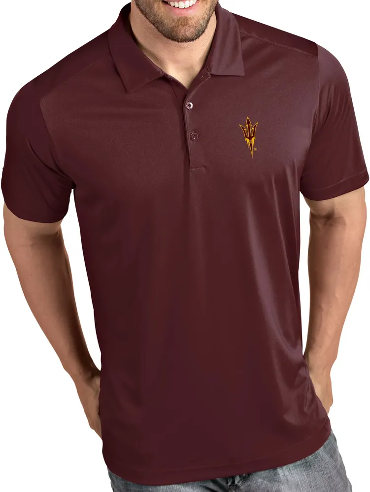 Antigua Men's Arizona State Sun Devils Maroon Tribute Performance Polo