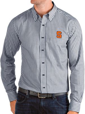 Antigua Men's Syracuse Orange Blue Structure Button Down Long Sleeve Shirt