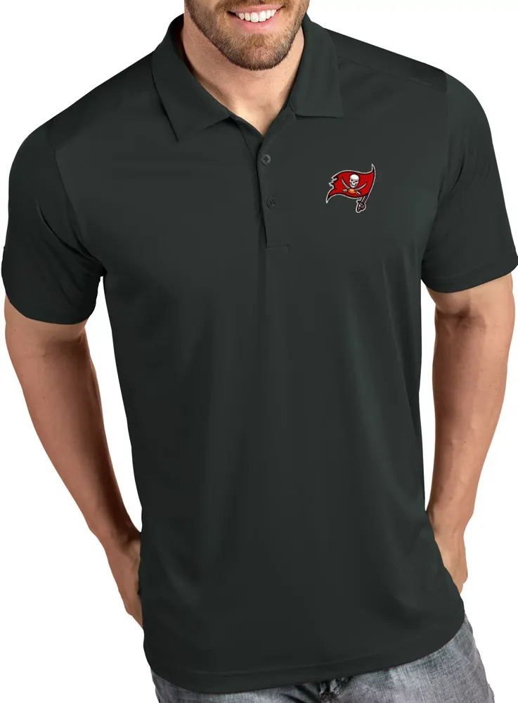 Antigua Men's Tampa Bay Buccaneers Tribute Grey Polo