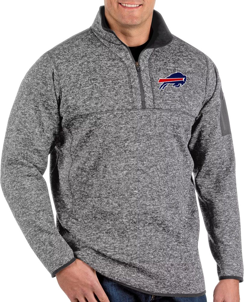 Buffalo Bills Antigua Fortune Quarter-Zip Pullover Jacket - Oatmeal