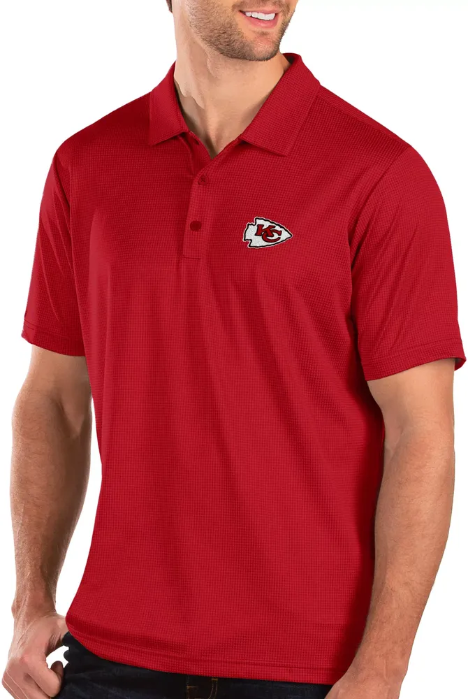 Antigua Men's Kansas City Chiefs Balance Red Polo