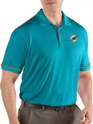 Men's Antigua Aqua Miami Dolphins Legacy Pique Polo Size: Medium