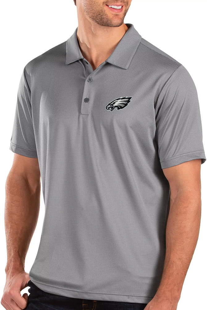 Antigua Men's Philadelphia Eagles Balance Grey Polo