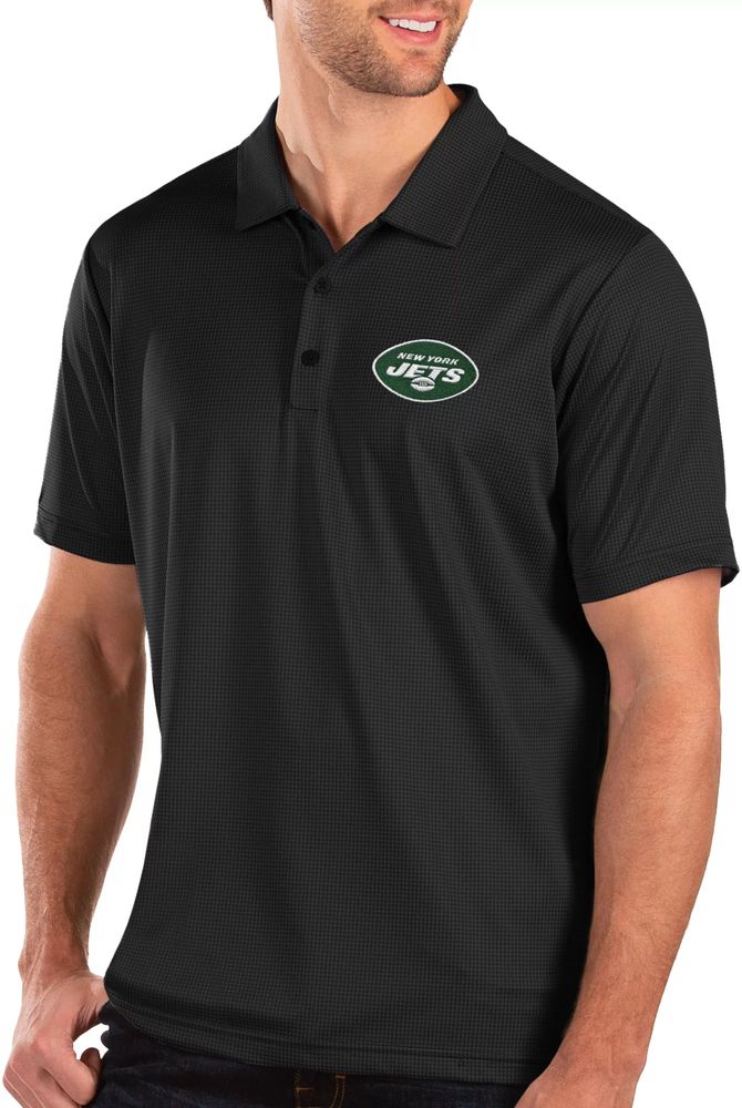 Dick's Sporting Goods Antigua Men's New York Jets Balance Black Polo