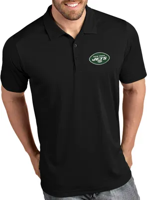 Antigua Men's New York Jets Tribute Black Polo