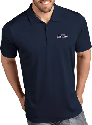 Antigua Men's Seattle Seahawks Tribute Navy Polo