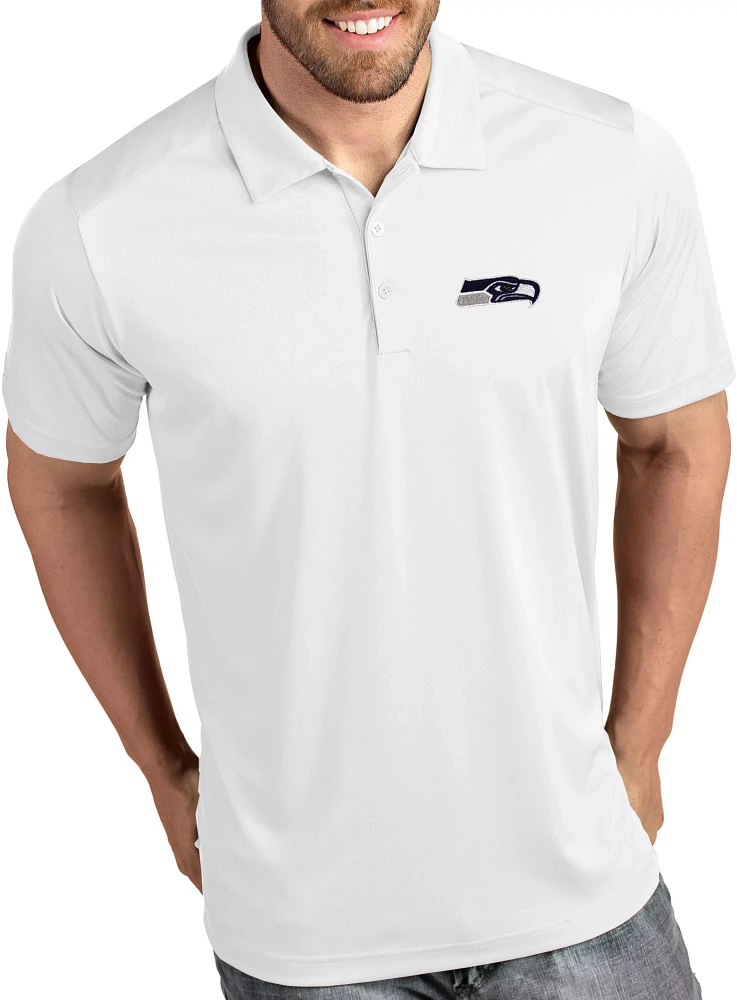 Antigua Men's Seattle Seahawks Tribute White Polo