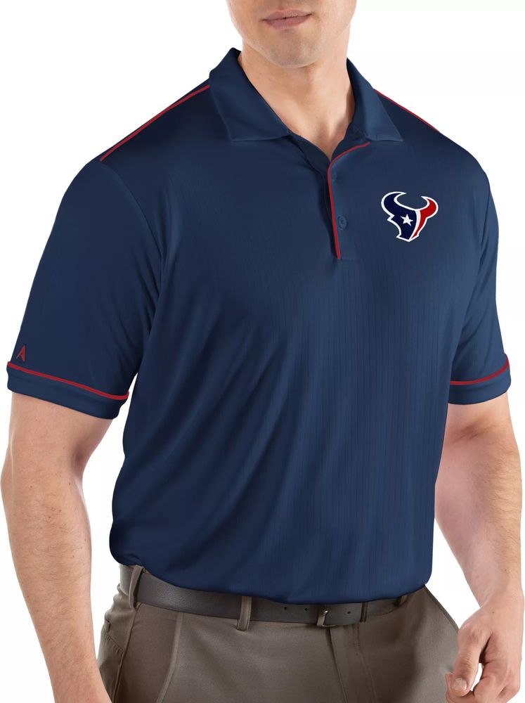 Dick's Sporting Goods Antigua Men's Houston Texans Salute Navy Polo