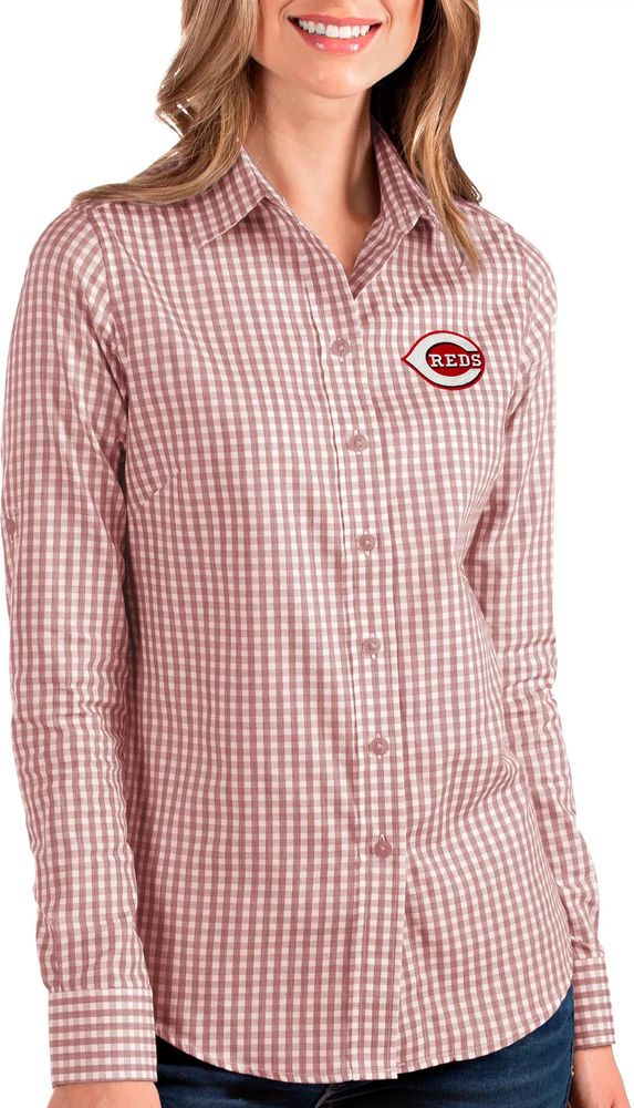 Dick's Sporting Goods Antigua Women's Cincinnati Reds Structure Red Long  Sleeve Button Down Shirt