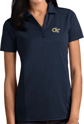 Antigua Women's Georgia Tech Yellow Jackets Navy Tribute Performance Polo