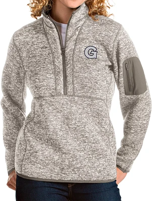 Antigua Women's Georgetown Hoyas Oatmeal Fortune Pullover Jacket