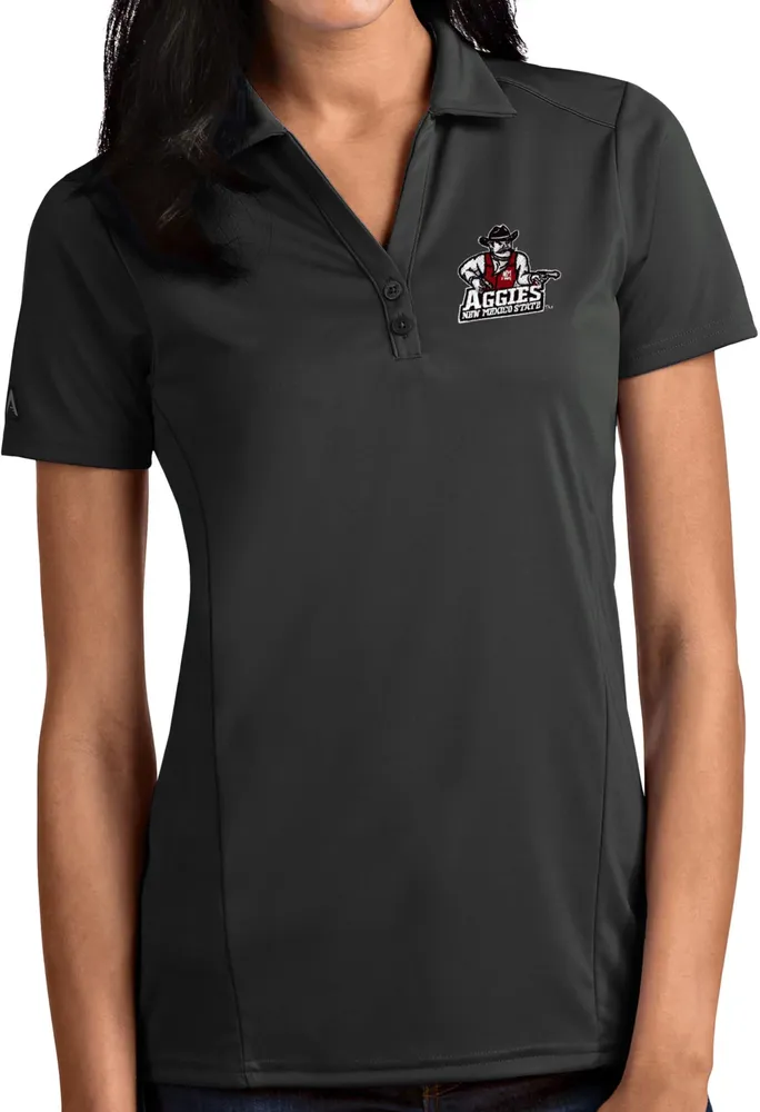 Antigua Women's New Mexico State Aggies Grey Tribute Performance Polo