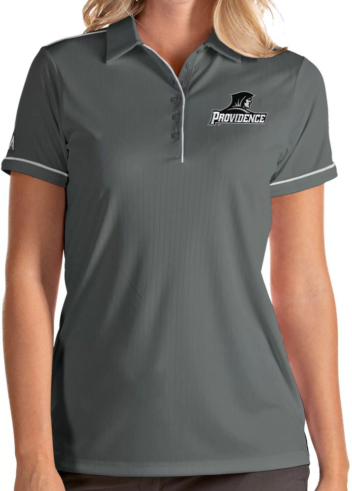 Antigua Women's Providence Friars Grey Salute Performance Polo