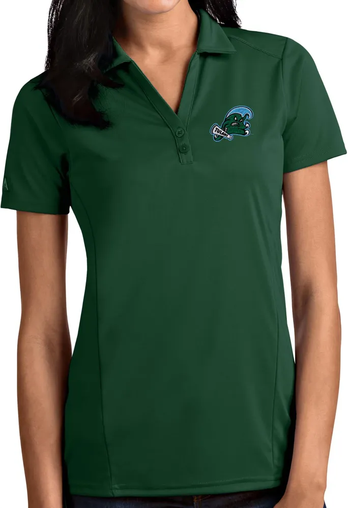 Antigua Women's Tulane Green Wave Olive Tribute Performance Polo