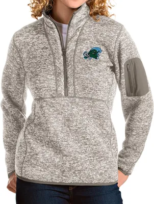 Antigua Women's Tulane Green Wave Oatmeal Fortune Pullover Jacket