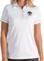 Antigua Women's Iowa Hawkeyes Salute Performance White Polo