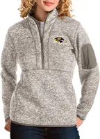 Antigua Women's Baltimore Ravens Fortune Quarter-Zip Oatmeal Pullover