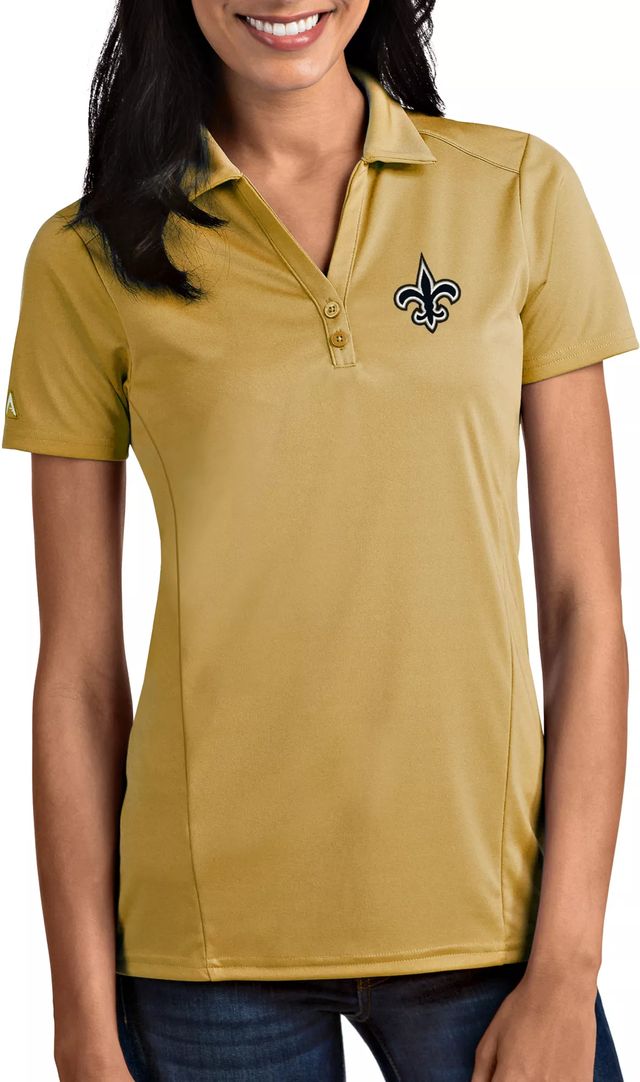 Antigua Men's New Orleans Saints Tribute Gold Polo