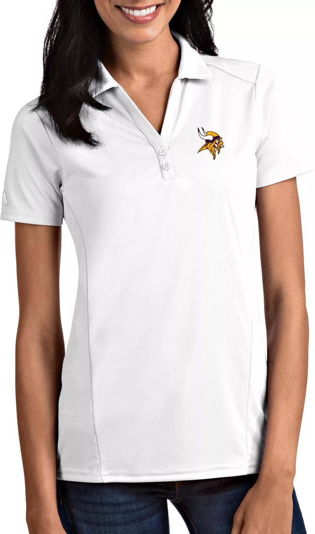 Antigua NFL Minnesota Vikings Women's Motivated Polo, White, Medium