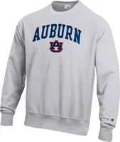 Champion Men's Auburn Tigers Grey Reverse Weave Crew Sweatshirt