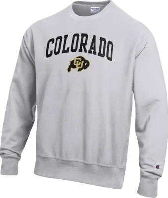Champion Men's Colorado Buffaloes Grey Reverse Weave Crew Sweatshirt