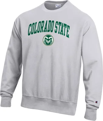 Champion Men's Colorado State Rams Grey Reverse Weave Crew Sweatshirt