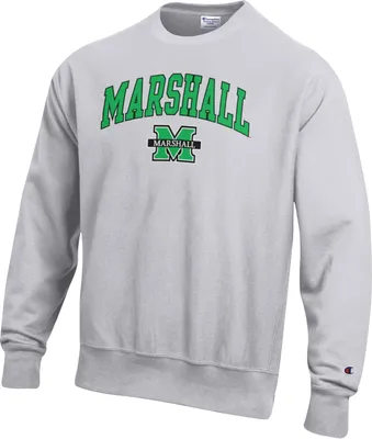 Champion Men's Marshall Thundering Herd Grey Reverse Weave Crew Sweatshirt