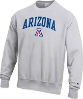 Champion Men's Arizona Wildcats Grey Reverse Weave Crew Sweatshirt