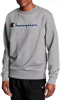 Champion Men's Powerblend Fleece Script Logo Crewneck Sweatshirt