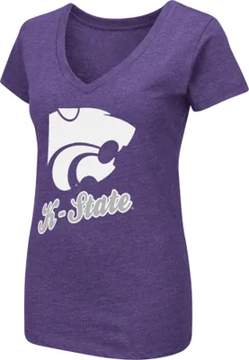 Colosseum Women's Kansas State Wildcats Purple Dual Blend V-Neck T-Shirt