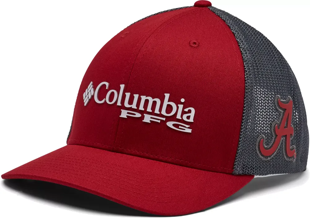 Dick's Sporting Goods Columbia Men's Alabama Crimson Tide Crimson PFG Mesh Fitted  Hat