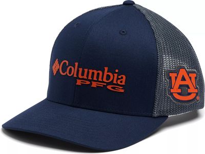 Columbia Men's Auburn Tigers Blue PFG Mesh Fitted Hat