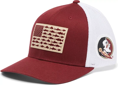 Columbia Men's Florida State Seminoles Garnet PFG Flag Mesh Fitted Hat