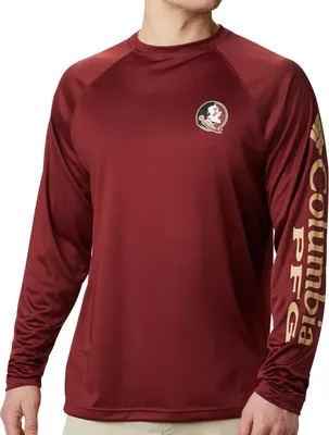 Columbia Men's Florida State Seminoles Garnet Terminal Tackle Long Sleeve T-Shirt