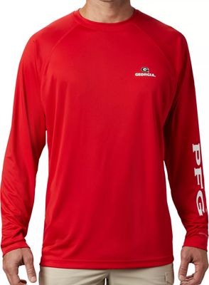 Columbia Men's Georgia Bulldogs Red Terminal Tackle Long Sleeve T-Shirt