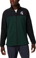 Columbia Men's Michigan State Spartans Flanker Full-Zip Fleece Black Jacket