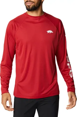 Columbia Men's Arkansas Razorbacks Cardinal Terminal Tackle Long Sleeve T-Shirt