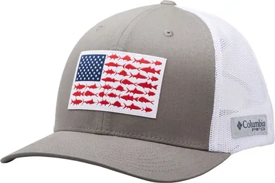 Columbia Men's PFG Mesh Snapback Fish Flag Hat