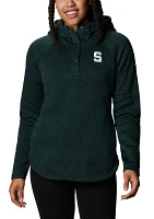 Columbia Women's Michigan State Spartans Green Darling Days Half-Snap Hoodie