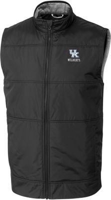 Cutter & Buck Men's Kentucky Wildcats Stealth Full-Zip Black Vest