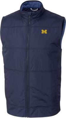 Cutter & Buck Men's Michigan Wolverines Blue Stealth Full-Zip Vest