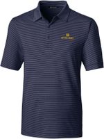 Cutter & Buck Men's Notre Dame Fighting Irish Navy Forge Pencil Stripe Polo