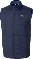 Cutter & Buck Men's West Virginia Mountaineers Blue Stealth Full-Zip Vest