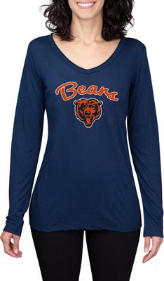 Dick's Sporting Goods '47 Women's Chicago Cubs Navy Glitter Rival V-Neck  T-Shirt