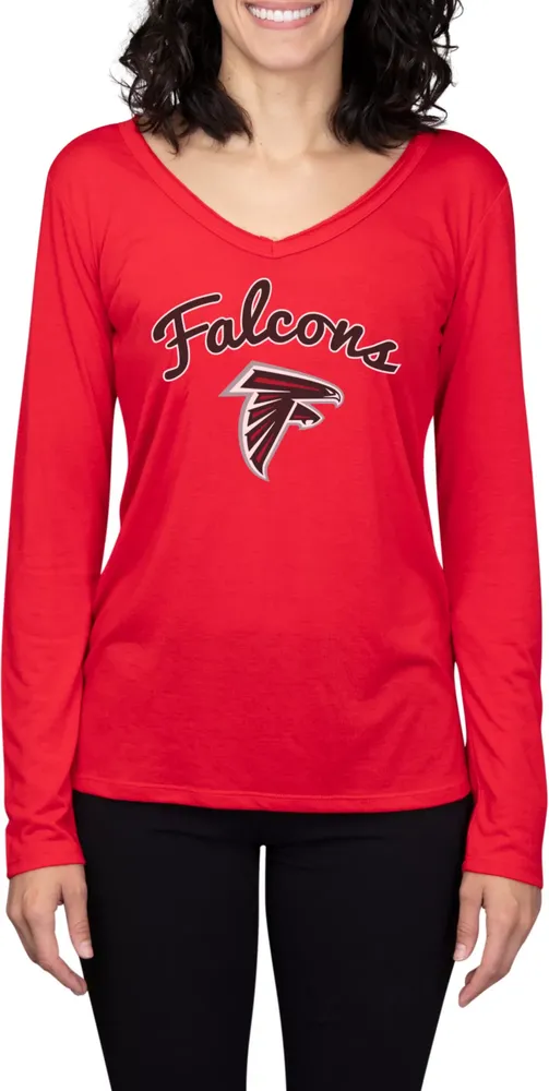 Concepts Sport Women's Atlanta Falcons Marathon Red Long Sleeve T-Shirt