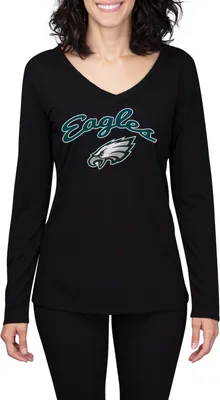 Concepts Sport Women's Philadelphia Eagles Marathon Black Long Sleeve T-Shirt