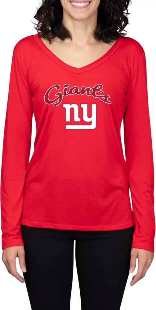 Concepts Sport Women's New York Giants Marathon Red Long Sleeve T-Shirt